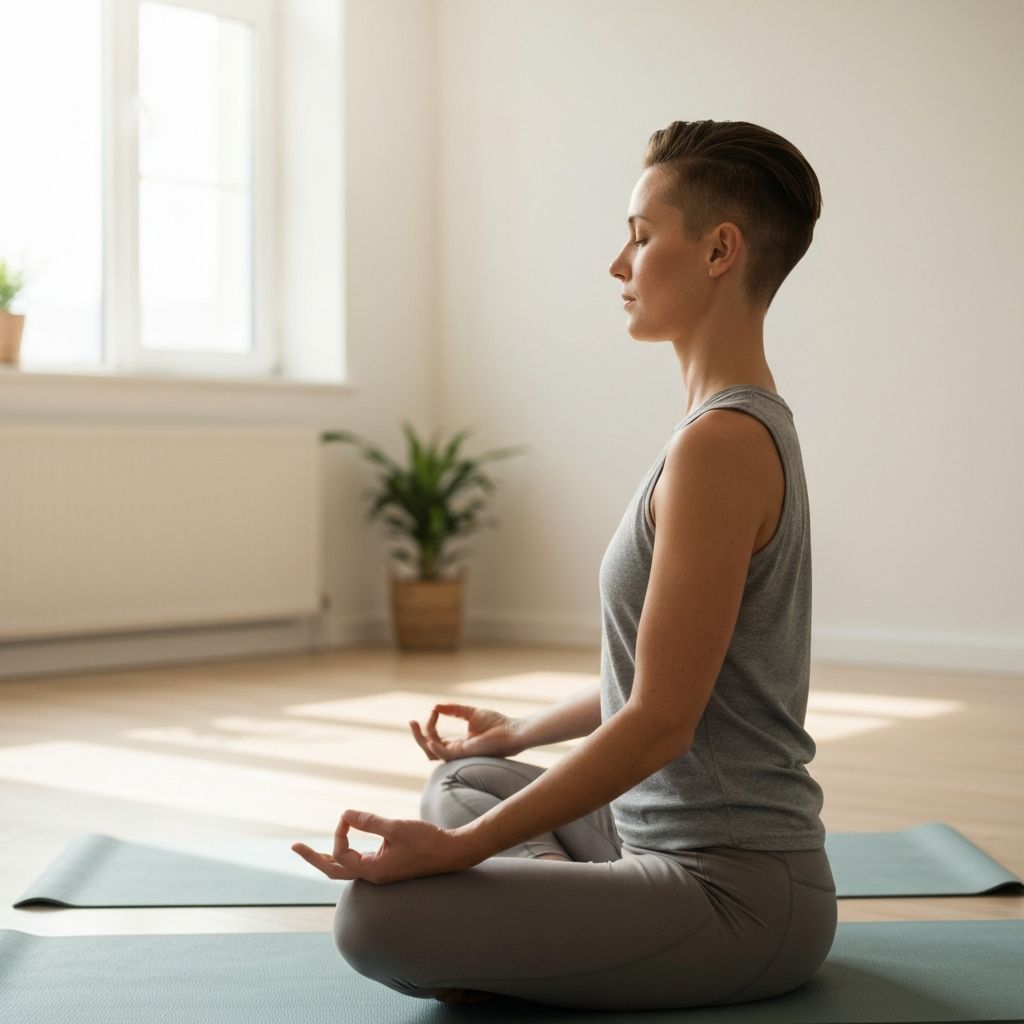 Person practicing meditation and mindfulness